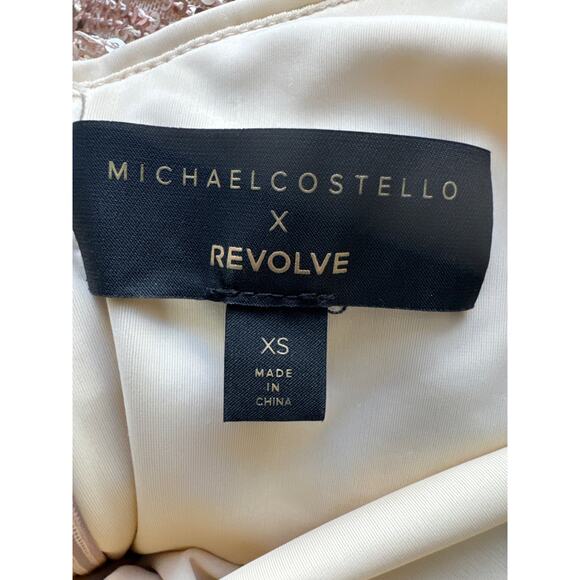Michael Costello x Revolve Coreen Gown XS – Champagne Sequin Maxi - Picture 7 of 11